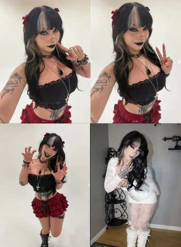 Four reference photos, one for each pose